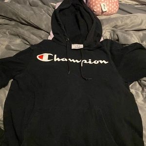 Small women’s black champion hoodie